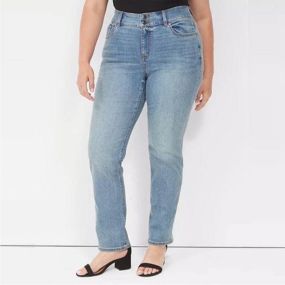 Lane Bryant High Rise Straight Jeans Size 14L - Picture 15 of 15